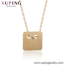 44936 Xuping Gros bijoux 18k plaqué or simple femmes colliers